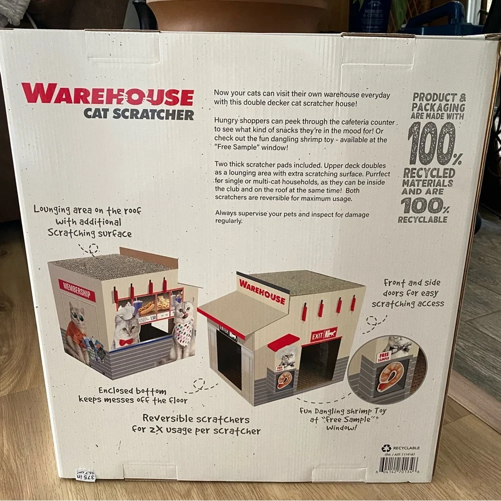 NEW Costco Kirkland Warehouse double decker Cat Scratcher - Picture 4 of 8